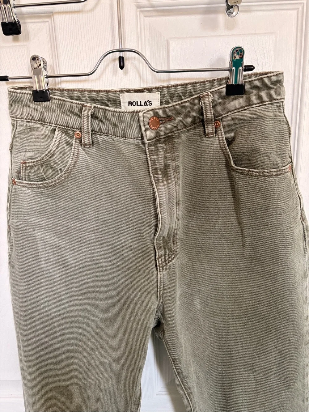 Rolla’s Dusters High Rise Slim | Olive - Picture 5 of 11